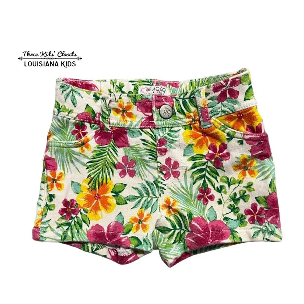 Children's Place 18-24m Tropical Floral Shorts